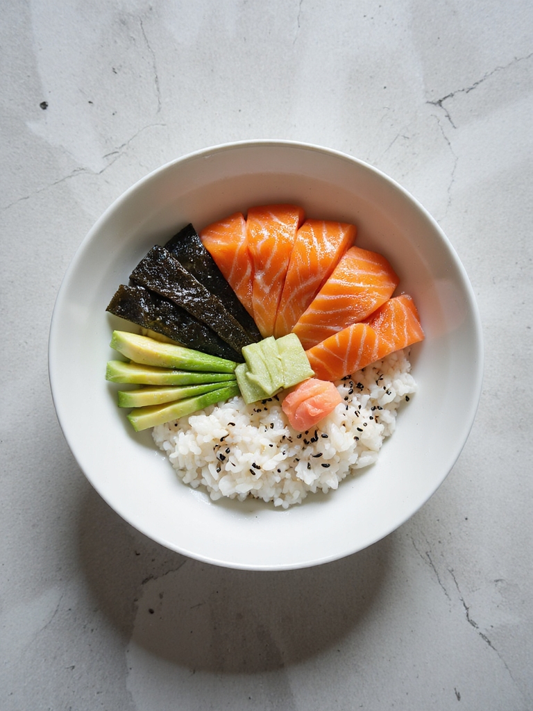 classic salmon sushi bowl