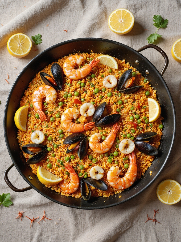 classic seafood paella recipe