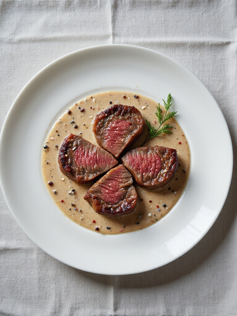 classic steak with sauce