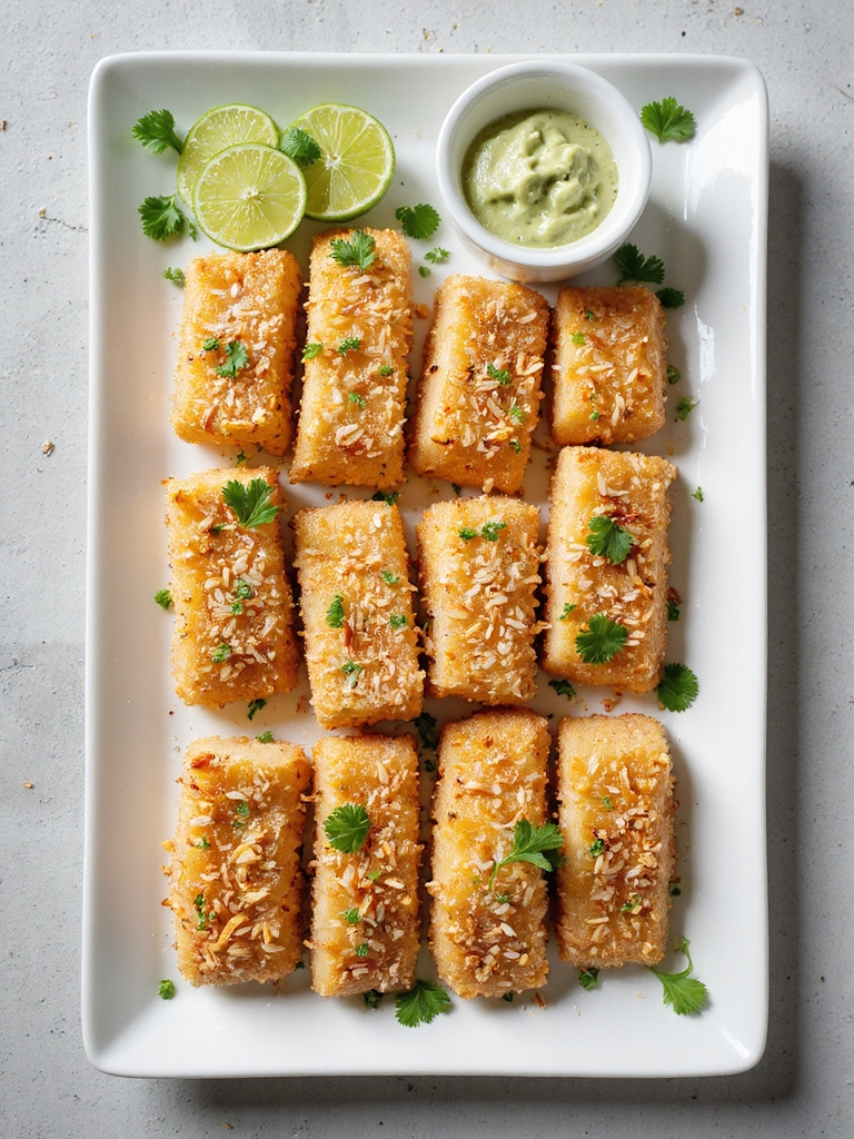 coconut coated fish sticks