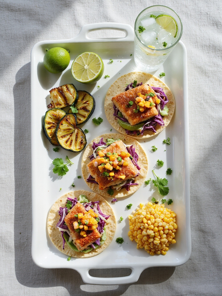 cod tacos with mango salsa