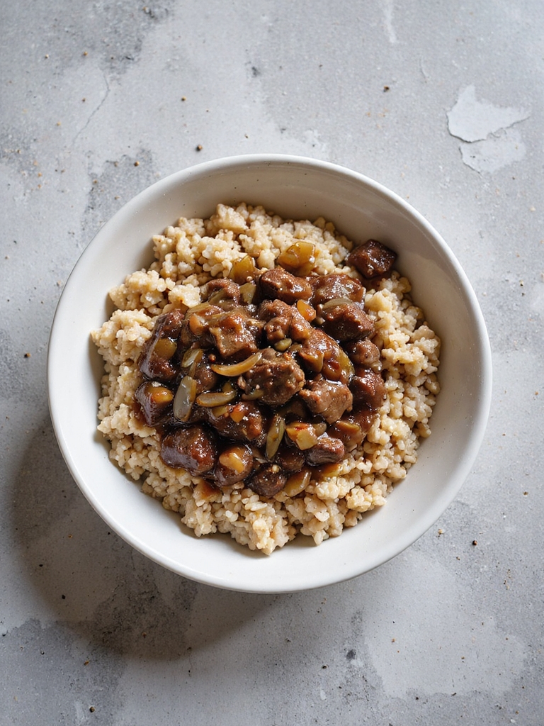 comforting beef rice dish