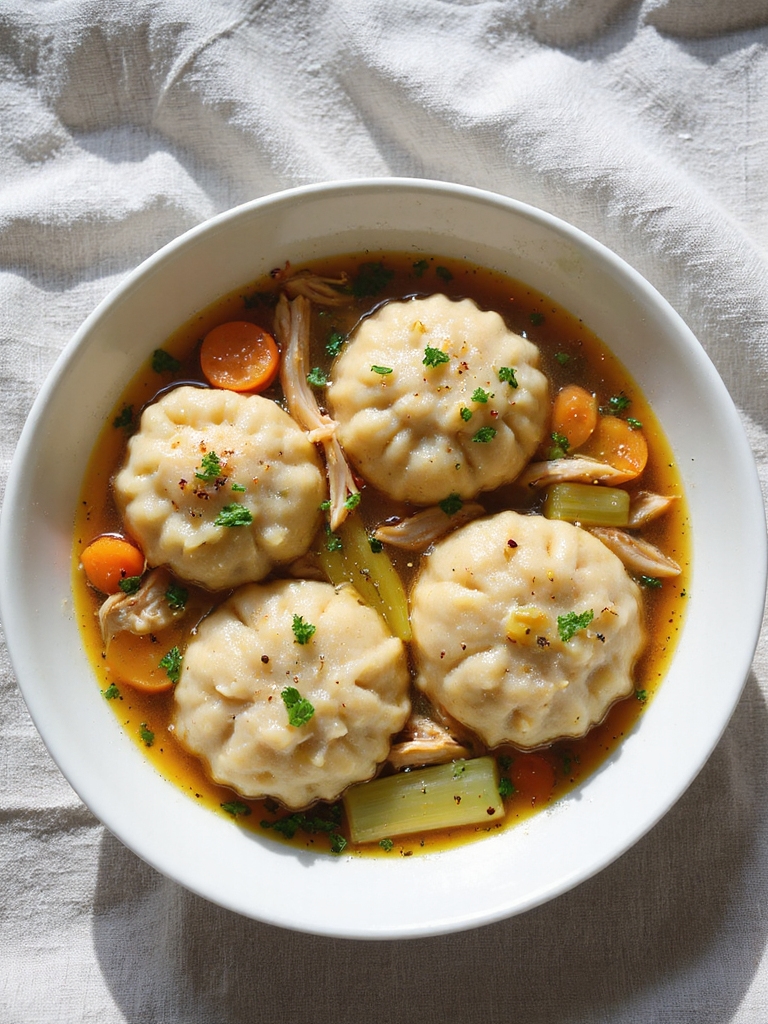 cozy chicken dumpling soup