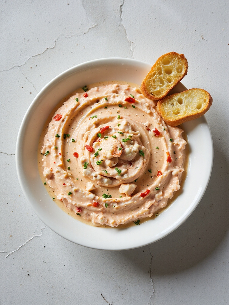 crab and roasted peppers appetizer