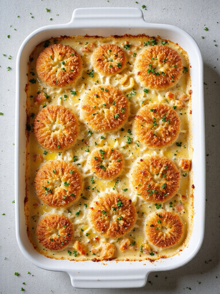 crab casserole with cheese