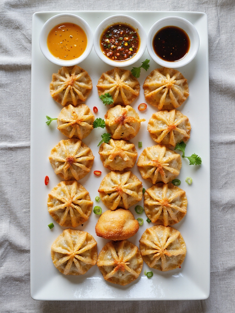 crab rangoon serving presentation