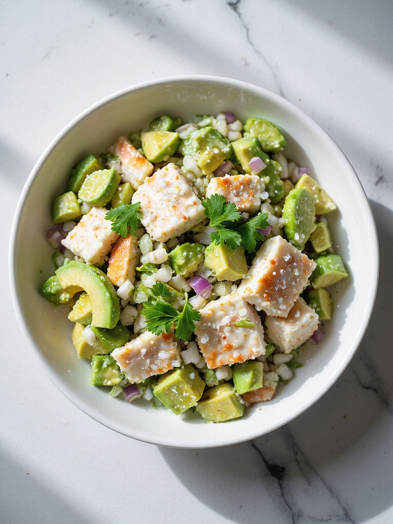 creamy avocado crab salad
