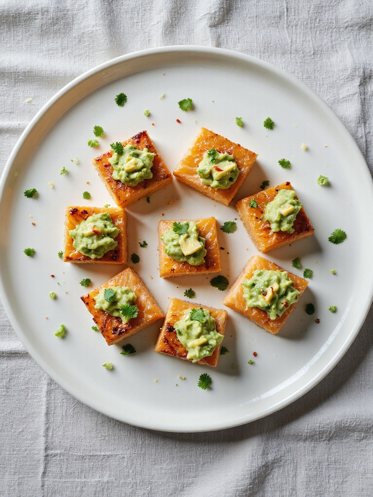 creamy avocado salmon bites