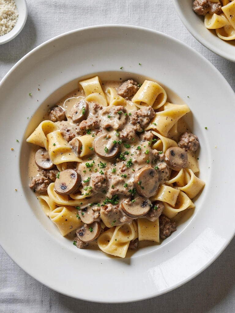 creamy beef pasta delight