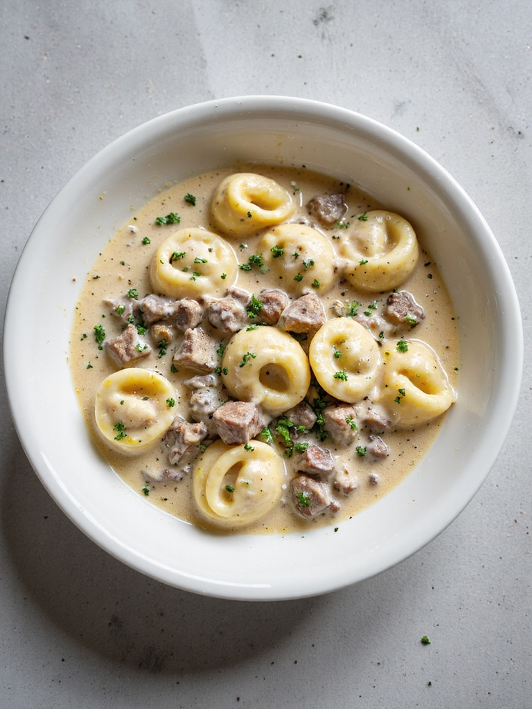 creamy beef tortellini delight