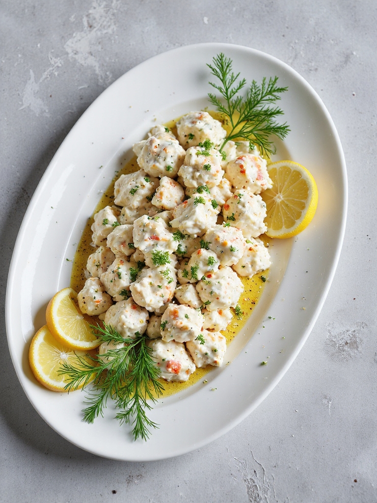 creamy dijon dill crab salad