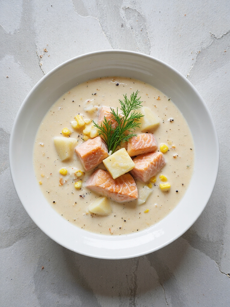 creamy dill salmon chowder