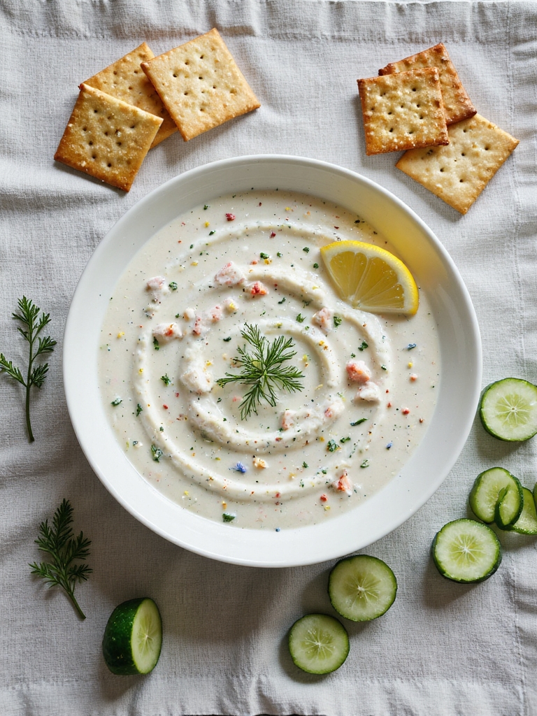 creamy herbaceous crab dip