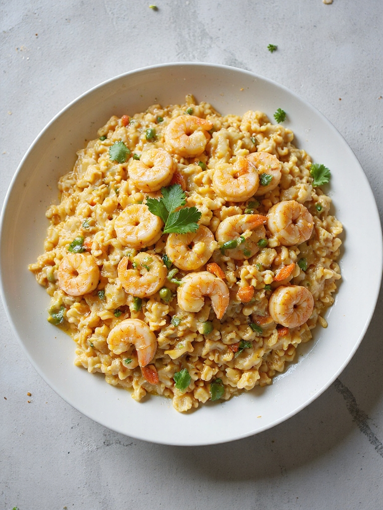 creamy mediterranean shrimp orzo