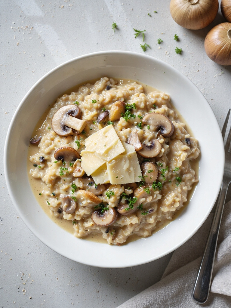 creamy mushroom risotto recipe