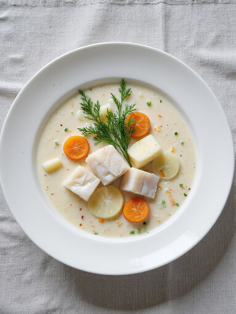 creamy nordic fish soup