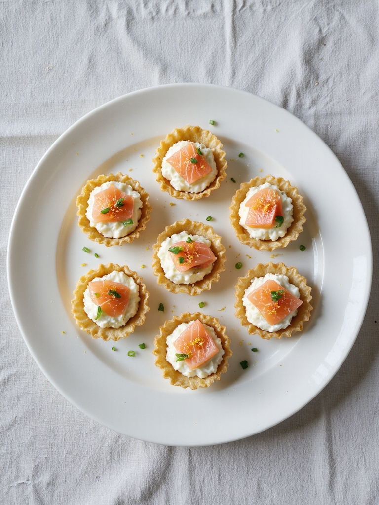 creamy salmon phyllo cups