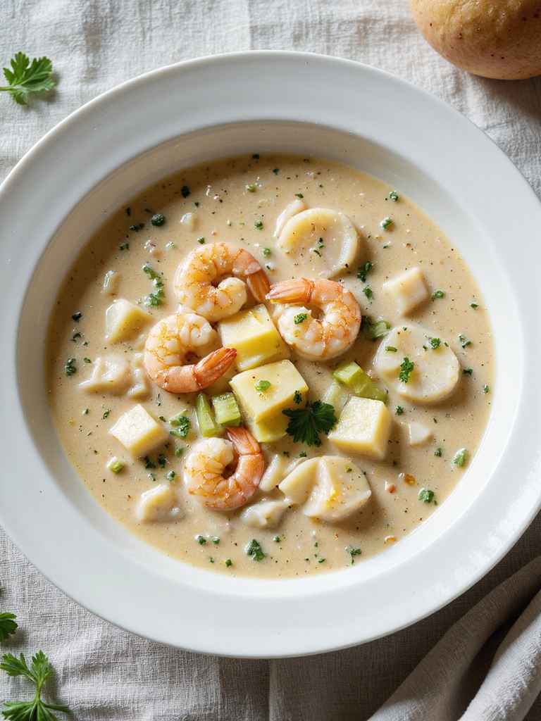 creamy seafood chowder recipe