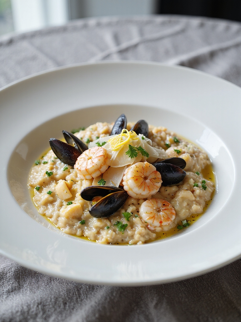 creamy seafood risotto recipe