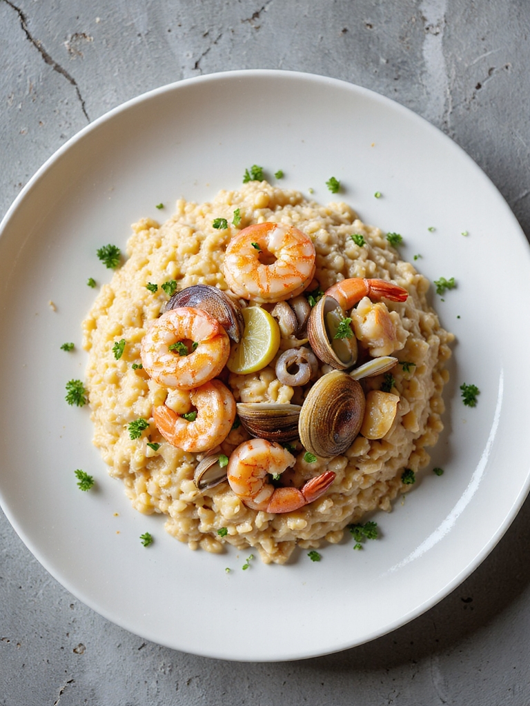 creamy seafood risotto recipe