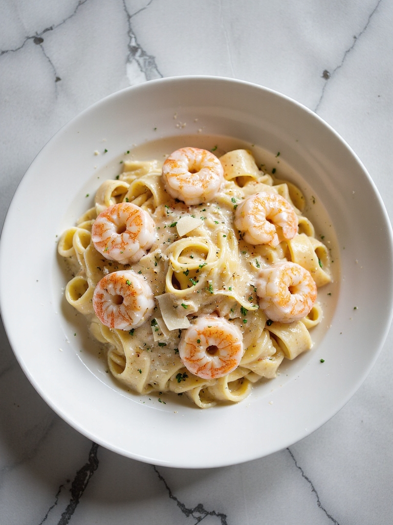 creamy shrimp alfredo pasta