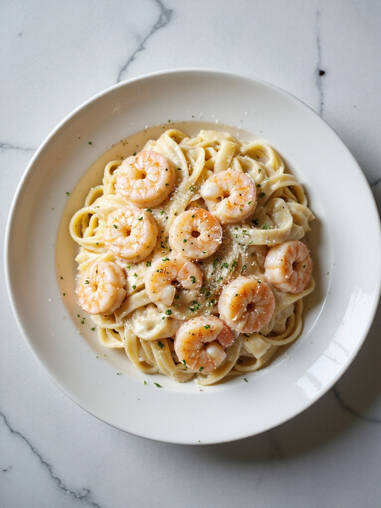 creamy shrimp alfredo pasta