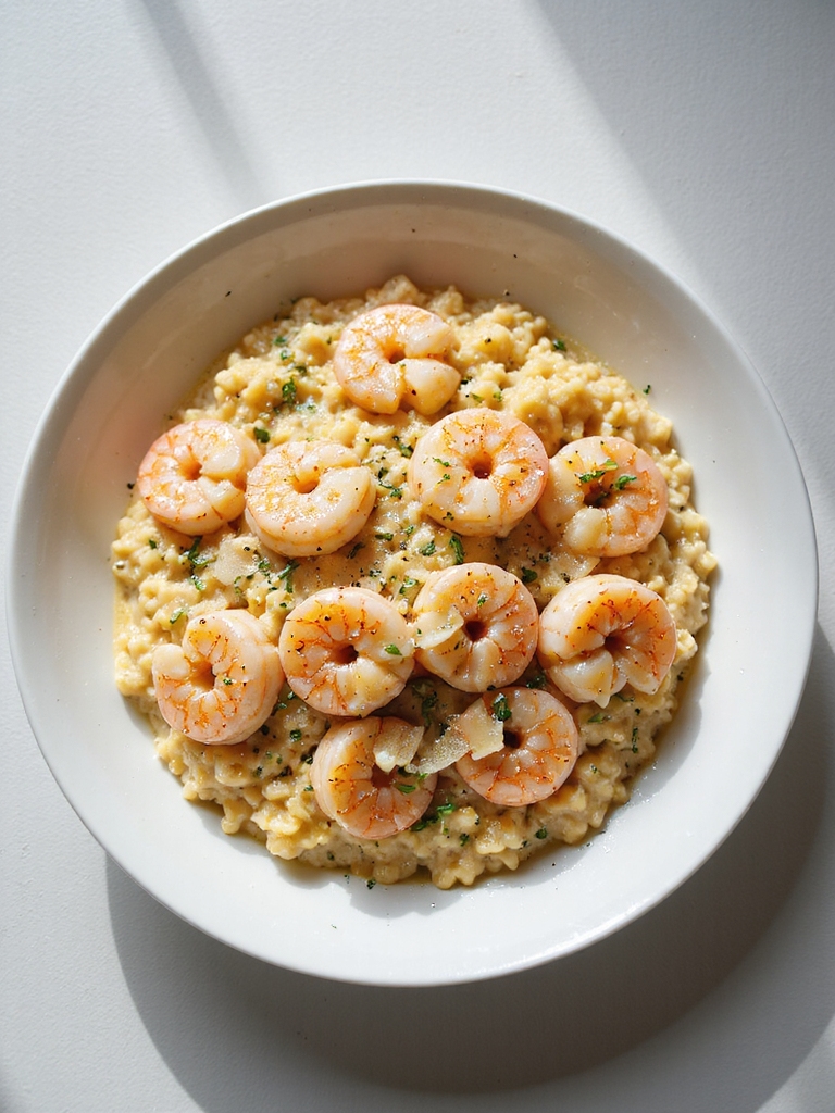 creamy shrimp orzo risotto