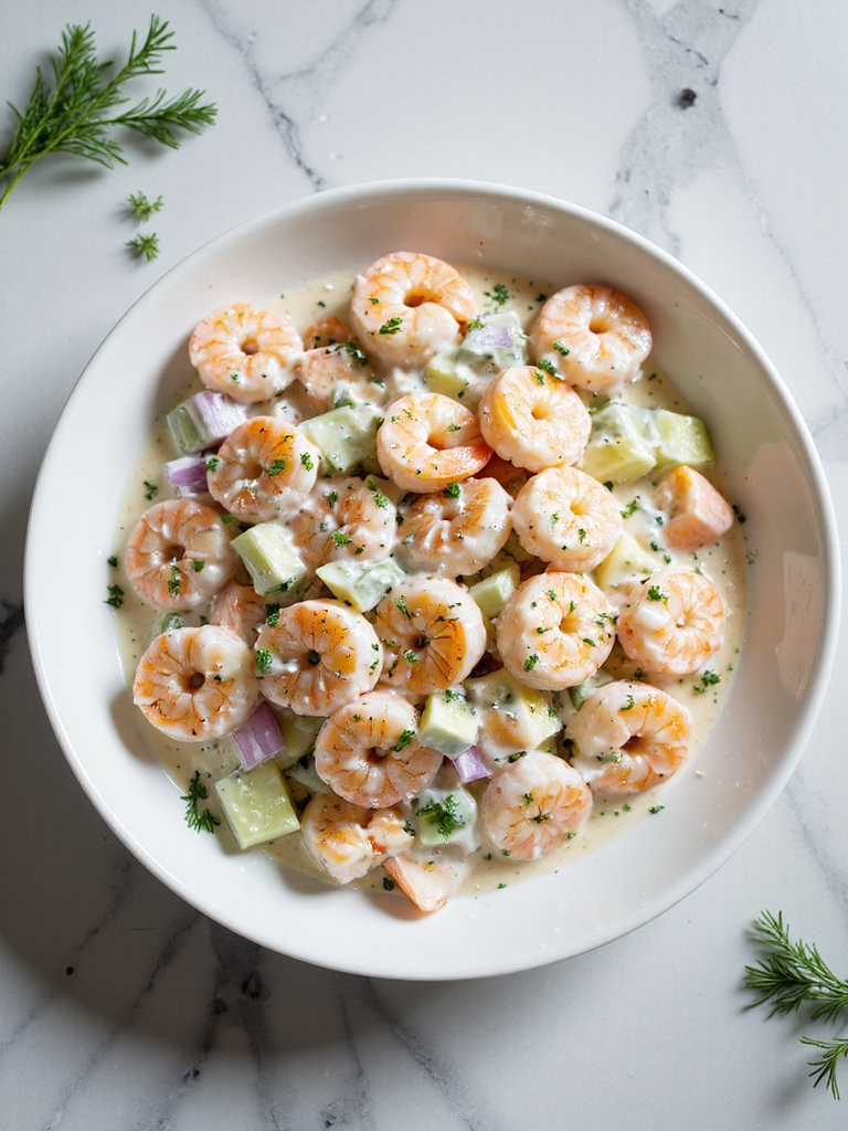 creamy shrimp salad delight
