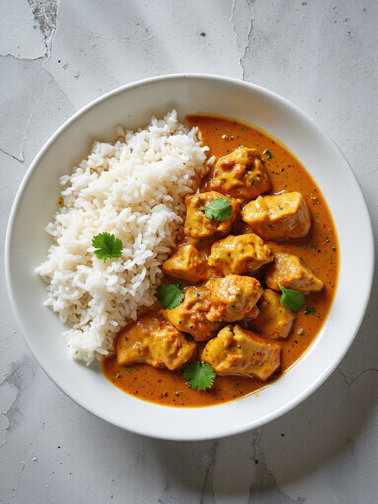 creamy spiced chicken rice