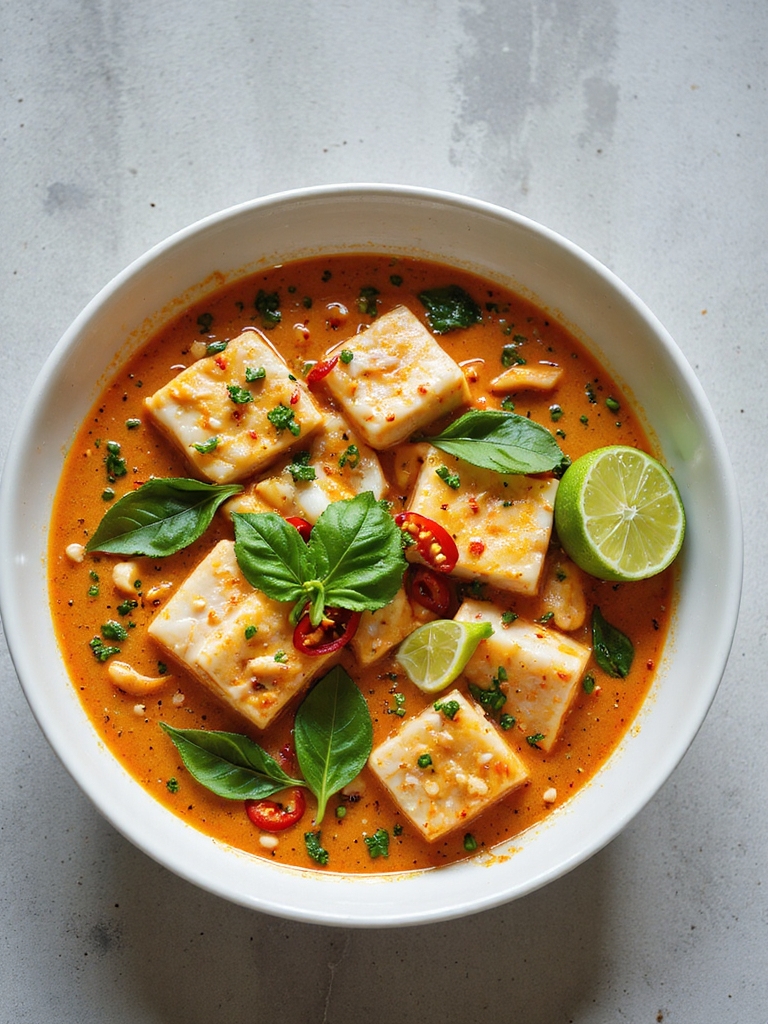 creamy spicy fish curry