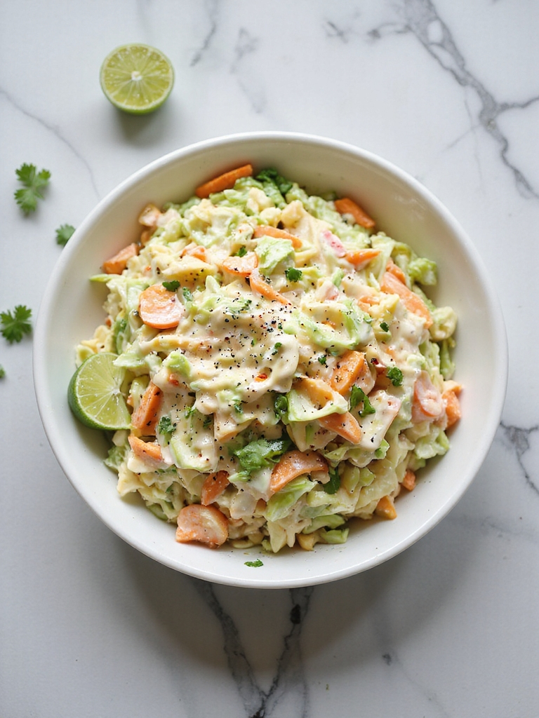 creamy tangy cabbage slaw