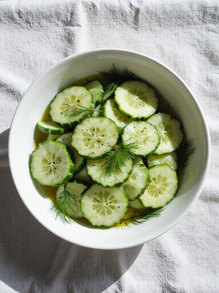 crisp cucumber dill salad