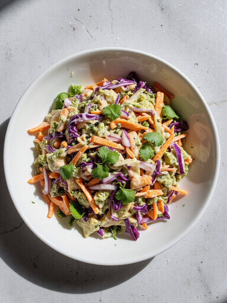 crisp tangy fish taco slaw