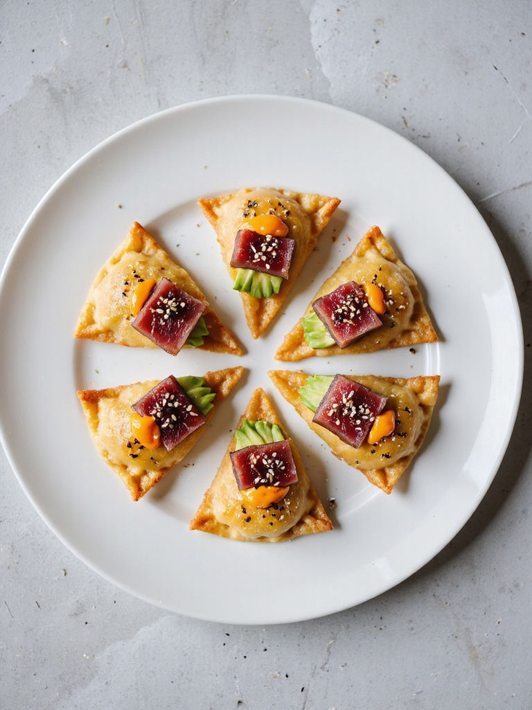 crispy ahi tuna wontons