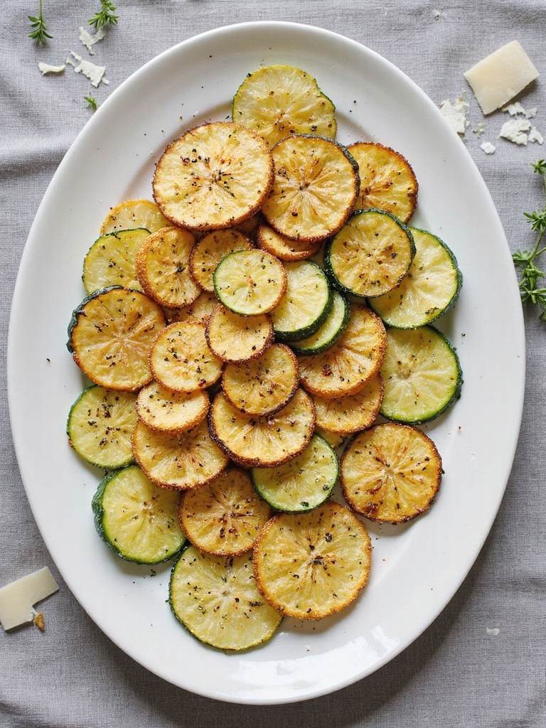 crispy air fried zucchini chips
