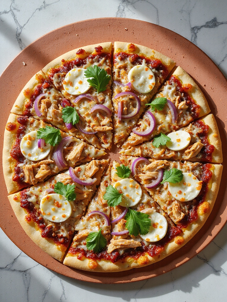crispy bbq chicken pizza