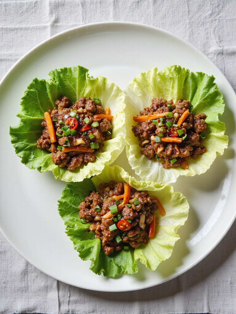 crispy beef in lettuce cups
