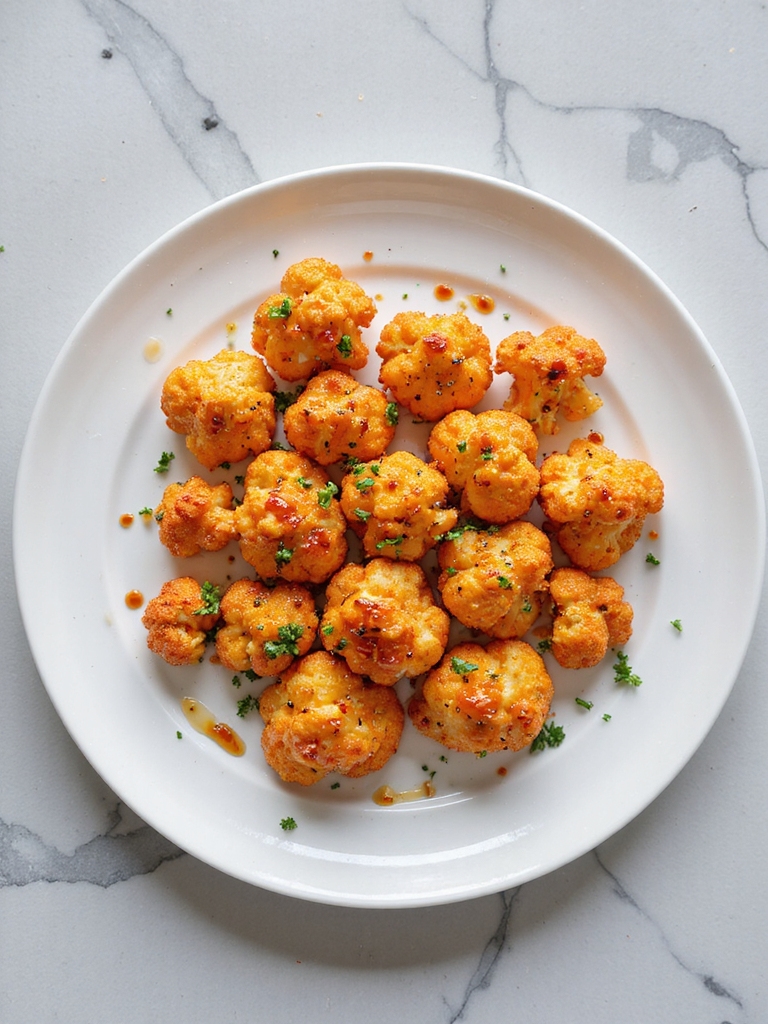 crispy buffalo cauliflower bites