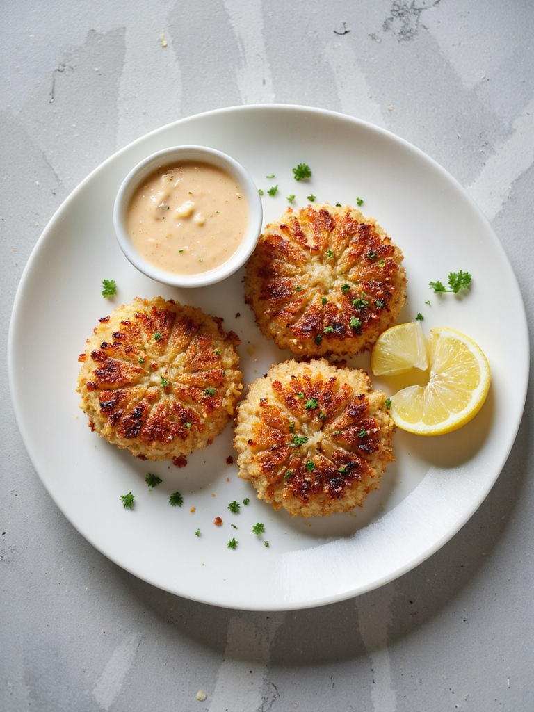 crispy crab cakes delightfully flavorful