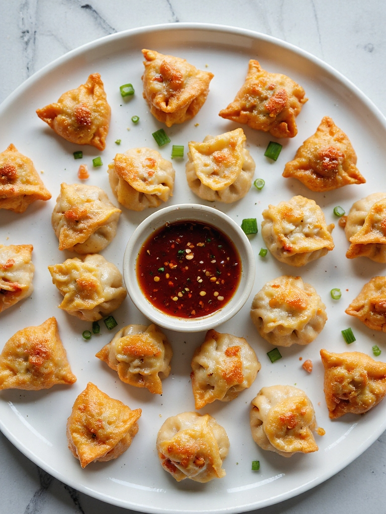 crispy crab filled wonton bites