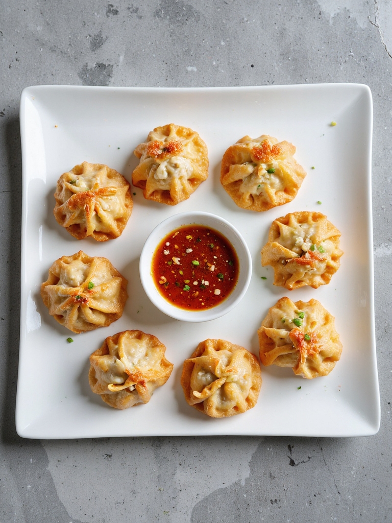 crispy crab filled wontons