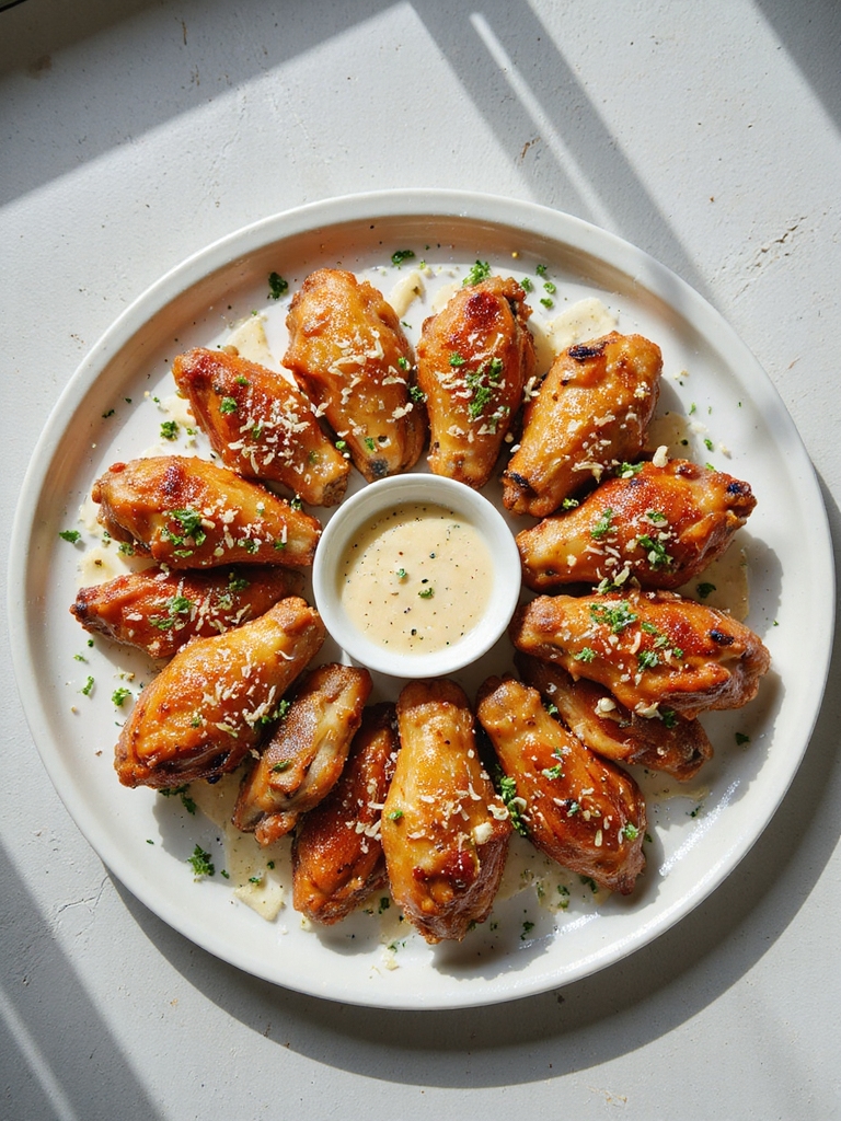 crispy garlic parmesan wings