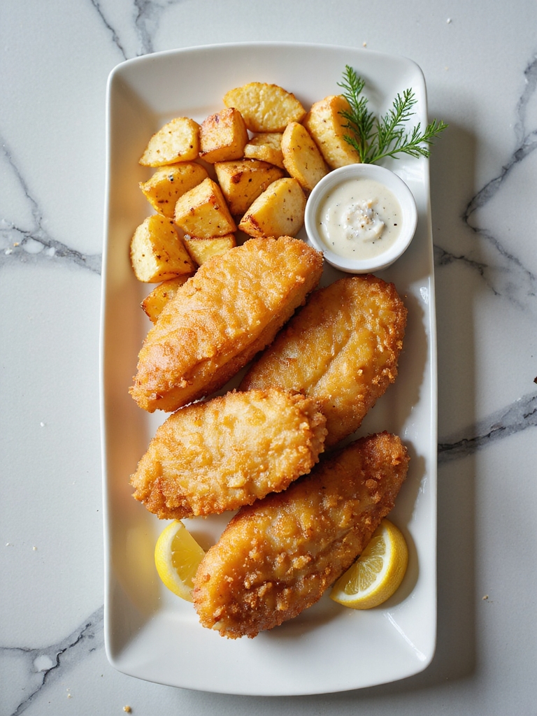 crispy golden fish and chips