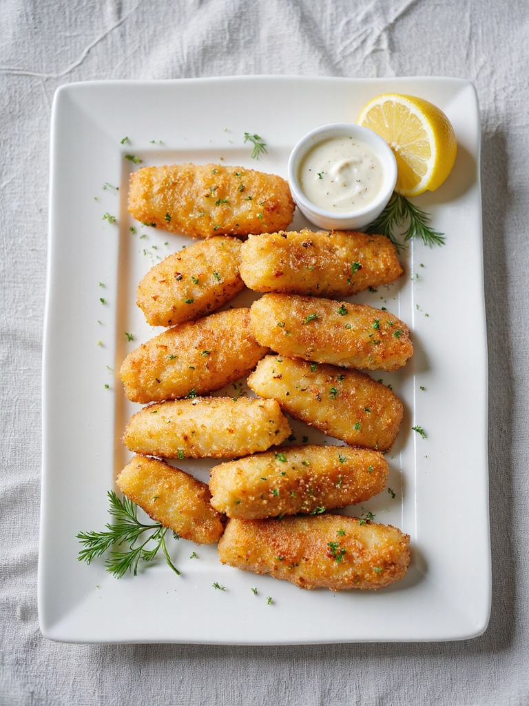 crispy lemon herb fish sticks