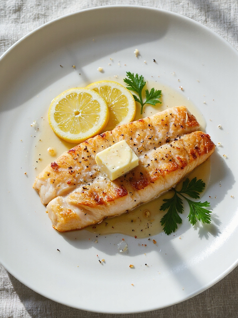 crispy pan seared white fish