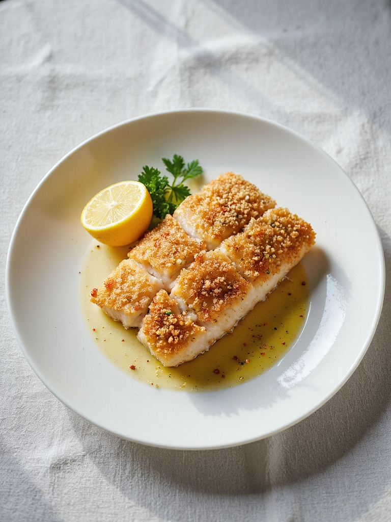 crispy panko crusted white fish