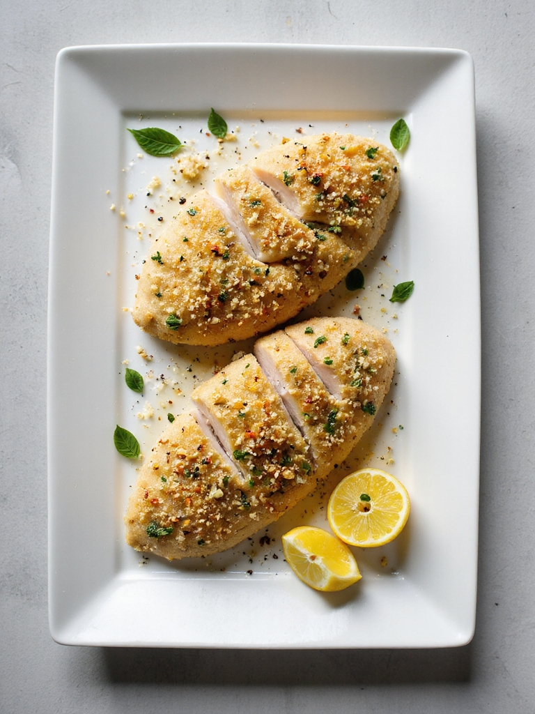 crispy parmesan basil chicken
