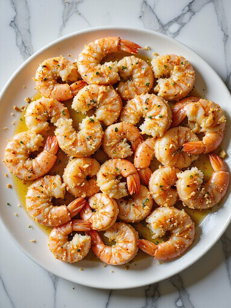 crispy parmesan shrimp bake