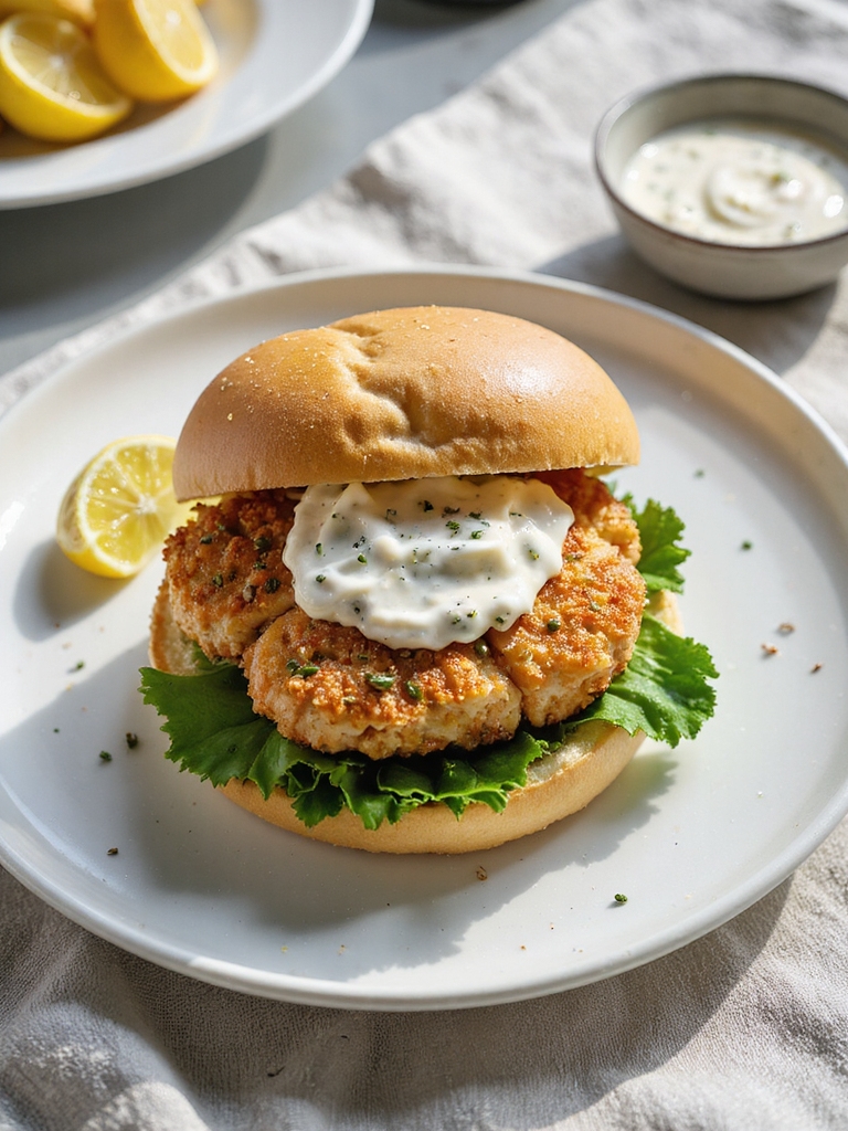 crispy pollock burger delight