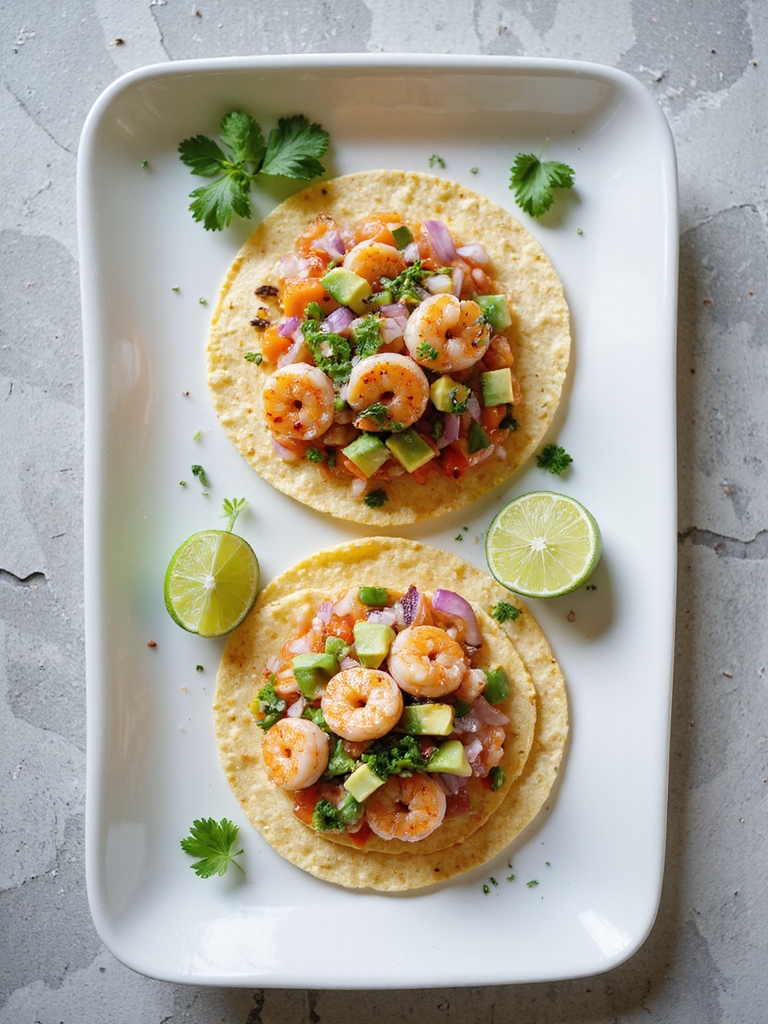 crispy shrimp ceviche tostadas